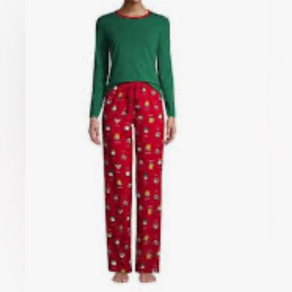 Lands End Holiday Cats Pajama Set -Size 2X